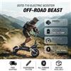 OOTD T10 E-Scooter 900W Potenza di picco 48V 13,5/18 Ah Batteria Display a LED Scooter elettrico per adulti Scooter per pneumatici fuoristrada da 11 pollici