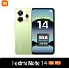 Xiaomi Redmi Note 14 4G NFC helium G99-Ultra 6,67 ''schermo amoled 120 Hz 108 MP IA fotocamera 5500 mAh batteria,Caricabatterie non incluso - Lime Green