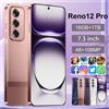 CHOTOG Cellulari Reno 12 Pro Versione globale Smartphone 7.3HD Originale Snapdragon8 gen3 Telefono cellulare 4G 5G Android 14 Telefoni cellulari intelligenti - Rose gold 12GB 256GB