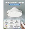 GONEO Ventilatore a soffitto senza pale con luce GONEO, LED Regolabile, Motore DC 6 Velocità Ultra Silenzioso con Telecomando per Camera/Soggiorno -