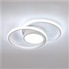 DELIPOP Plafoniera a LED diametro 40 cm, lampada da soffitto rotonda moderna 42 W 4800 lm, bianco freddo 6500 K, plafoniera bianca per soggiorno sala da pranzo -