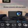 INSIS FEMME Mini proiettore 1080P Video mobile Home Cinema Wifi Proiettori portatili intelligenti Proiettore wireless sullo stesso schermo per telefono Android - black