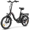 Samebike CY20 Bicicletta elettrica pieghevole 36V 12Ah Batteria al litio 7 marce City Bike Fat Ebike - White Spoke Wheel