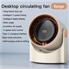 INSIS FEMME Ventilatore elettrico intelligente Ventilatore senza lama a 100 velocità Ricarica USB Desktop Silenzioso Condizionatore d'aria a parete Ufficio Campeggio interno - Milk Coffee Color