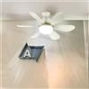 INSIS FEMME Ventilatore da soffitto con base E27 per la casa con luci notturne a LED da 30 W 3 modalità di illuminazione regolabili Ventilatore da soffitto ad alta potenza eolica con telecomando -