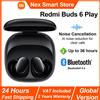 Xiaomi Redmi Buds 6 Play Auricolare Bluetooth wireless, Riduzione del rumore AI, Auricolare wireless con controllo touch, Lunga durata BT5.4 - Global Version-Black