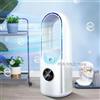 INSIS FEMME Ventilatore elettrico senza lama Ventola di raffreddamento ad aria USB Mini condizionatore d'aria Venty Ventilatore Dispositivo di raffreddamento portatile senza ventola da tavolo - white