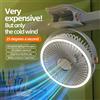 INSIS FEMME Ventilatore da campeggio da 2000 mAh Circolatore d'aria portatile da tavolo ricaricabile Ventilatore elettrico da soffitto wireless con luce a LED Ventilatore domestico clip-on - Pink