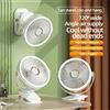 INSIS FEMME Ventilatore da soffitto wireless portatile ricaricabile da tavolo e clip da 2000 mAh con ventola d'aria circolante, ventola con luce a LED - Blu