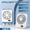 INSIS FEMME Ventilatore ricaricabile USB portatile da scrivania 180 ° Ventilatore personale pieghevole inclinabile con display di alimentazione Ventilatore da tavolo ultra silenzioso a 5 velocità - Black