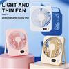 INSIS FEMME Ventilatore da tavolo, ventilatore portatile ricaricabile tramite USB, 180 ° Ventilatore personale pieghevole inclinabile con display di alimentazione, ventilatore da tavolo ultra silenzioso a 5 - Pink