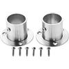 zalati Staffe per Guardaroba 4 Pezzi Supporti per Asta Sospesa Tubi per Asta Prese per Asta Supporti Flangia per Tenda per Armadio Cucina Bagno Balcone - 32mm