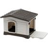 Ferplast Cuccia per cani da esterno ferplast dogvilla 60 con parete ribaltabile in resina grigio 58x48x44 cm