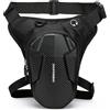 Jilskl Borsa da Gamba Per Moto, Impermeabile Marsupio Moto da Gamba, Marsupio Gamba Moto Per Uomo e Donna, Cintura Regolabile, Per Corsa, Viaggio, Ciclismo, Moto, Campeggio, Pesca, Nero