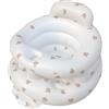 Little Bean Seggiolino gonfiabile per bambini da 4 a 24 mesi con pompa ad aria integrata, supporto per la schiena per bambini, sedia per sedersi, sedia per baby shower, sedile (Orso sedie)