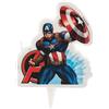 dekora Vela cumpleaños 2D Vengadores Avengers Capitan America | Cera di paraffina senza profumo decorazione adatta al contatto alimentare