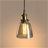 LIGKIN Lampada a Sospensione Industriale Vintage Lampadario in Vetro E27 Lampada a soffitto Paralume in Vetro Illuminazione a Soffitto per camera da letto Soggiorno Ristorante Loft
