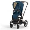 Cybex Platinum - Passeggino Priam 4 - Telaio Rosegold - Mountain Blue