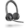 Poly - Voyager 4320 UC Wireless Headset (Plantronics) - Cuffia con microfono ad asta - Si collega a PC/Mac con l'adattatore Bluetooth USB-A e a telefoni cellulari via Bluetooth