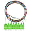 Elfcam® - Set 12 Cavi Pigtail Fibra Ottica Colorati Connettori SC/APC Singlemode OS2 Simplex