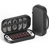 SHEAWA Carrying Case for Switch 2 Console -Protective Hard Shell Pouch Water-Resistant Storage Bag with 10 Game Card Slots, Travel Case (Black Large Size)