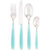 Brandani 54291, Set 16 posate acqua marina acciaio inox, per 4 persone