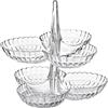 Guzzini Set 2 Antipastiere Tiffany, Trasparente, 27 x 25 x h25.5 cm