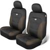 Cat® Flexfit™ Coprisedili per Auto, Camion e SUV (Set da 2) - Coprisedili Neri per sedili Anteriori e Camion, con Finiture Beige a Nido d'Ape, coperture Interne per Auto