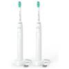 Philips 3100 series - 2x Spazzolino elettrico sonico - Blanco - HX3675/13