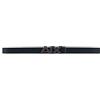 Armani Exchange Split Leather Double Sided Large Logo Belt Cintura, Navy/Dark Brown, 40 Uomo