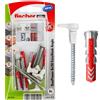 Fischer EasyHook Angle 6, set da 6 Ganci ad Angolo e 6 Tasselli DuoPower 6 x 30 mm, Montaggio Facile e Veloce Senza uso di Pinze su Muro, Cartongesso, Mattoni Forati, Cemento, Legno, 557916