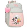 Disney Joumma Bags Disney Minnie Wild Nature zaini per bambini, varie dimensioni, zaino da passeggio, realizzato in poliestere, include pompon decorativo., Verde, Zainet