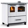 Nordica Extraflame Cucina a Legna con Forno 1 Focolare in Ghisa Potenza 9 kW Volume 258 m3 Dimensione 96x64 cm Colore Bianco - Family 4.5