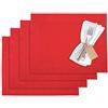 Westmark Set da tavola/Tovagliette americane, 4 Pezzi, 42 x 32 cm, Materiale sintetico, Rosso, Saleen Edition: Home