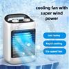 NUOYING Ventilatore portatile a 3 velocità 180ml 30 ore di raffreddamento Mini condizionatore d'aria ricaricabile Ventilatore portatile silenzioso per unità CA per ventola per auto per auto - WHITE