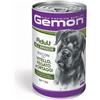 Monge Gemon Dog Adult All Breeds Bocconi 1,25 Kg - Vitello, fegato e ortaggi - Confezione da 6 pezzi - Cibo Umido per Cani - 1° ORDINE? scegli lo sconto BZR5 / BZR20 + 200 punti fedeltà