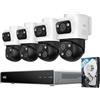 eufy Security, PoE Videosorveglianza Esterno NVR S4 Max, Telecam Bullet-PTZ 16 MP triplo obiettivo,PTZ 360°, zoom auto x8, ricerca video smart, Traccia multi-telecam, Visione nott a colori,24/7,HD 2TB