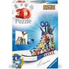 Sonic Ravensburger - 3d puzzle portapenne sneaker sonic, 108 pezzi, 8+ anni