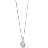 VICKWOOD Collana da donna forma sole, 50-60 cm, ciondolo sole, acciaio inox, impermeabile, placcato oro rosa 16 carati, nero/argento, con confezione regalo
