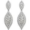 EVER FAITH Orecchini Cristallo austriaco Matrimonio Sposa Fascino 2 Foglia goccia pendente Trasparente Argento-fondo