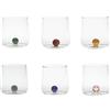Zafferano 44 cl - Bilia Bicchiere Acqua Bilia Colorata in Vetro Borosilicato - Set 6 Pezzi