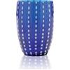 Zafferano 32 cl - Perle Bicchiere Acqua Pallini Bianchi in Vetro - Set 2 Pezzi