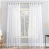 No. 918 Emily - Tenda a Pannello in Voile Trasparente, 149,9 x 213,4 cm, Colore: Bianco