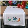 Vervaco Kit Centrotavola Ricamo Prestampato POLLI COLORATI Set Ricamo Biancheria Da Tavola 40 x 100 cm Set Fai Da Te Creativo Size Kit Hobby Creativi Adulti Casa Decor Embroidery Embroidery Runner