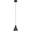 Eglo lampada a sospensione Priddy, lampada da parete in design | vintage, retrò e industriale in acciaio, nero, bianco, E27