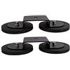 SKYWORLD 2PCS 88mm Base magnetica LED Barra di supporto Staffa di montaggio Magnete Supporto ventosa con cuscinetto in gomma per tetto Barra luminosa a LED Off Road