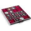 Leuchtturm 310511 MB Contenitore per Monete 50 x 50 mm - Scomparti Quadrati f. Portamonete US 2x2, Capsula per Monete QUADRUM - Color Fumo
