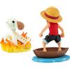 Banpresto Action Figure Monkey.D.Luffy & Going Merry One Piece - World Collectable Log Stories 8 cm - BP28928P Multicolore - Figura da collezione - Ideale per i fan degli anime