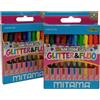 10 Mini penna Gel Glitter e Fluo Mitama punta 1MM con cappuccio