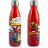 H&H, Bottiglia Termica Spiderman Red Marvel in Acciaio Inox 18/10-0,5 L, Mantiene le Bevande Calde per 12H e Fredde per 6H